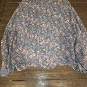 LuLaRoe A-Line Skirt in Blue and Pink Floral